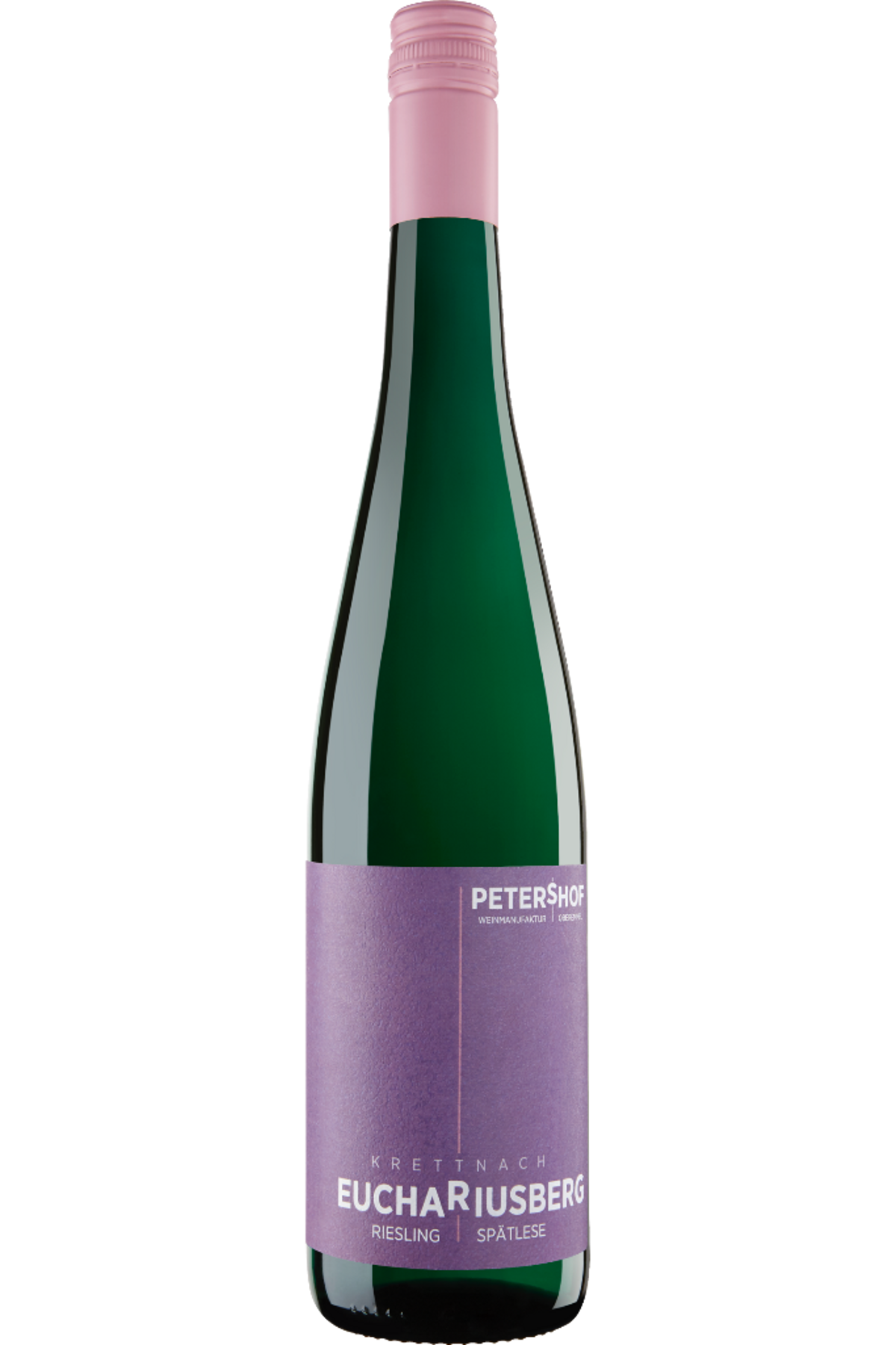 Petershof - Krettnach Euchariusberg Riesling Spätlese 2023 Magnum – magnum 1,5 liter; billedet viser en almindelig flaske på 75 cl