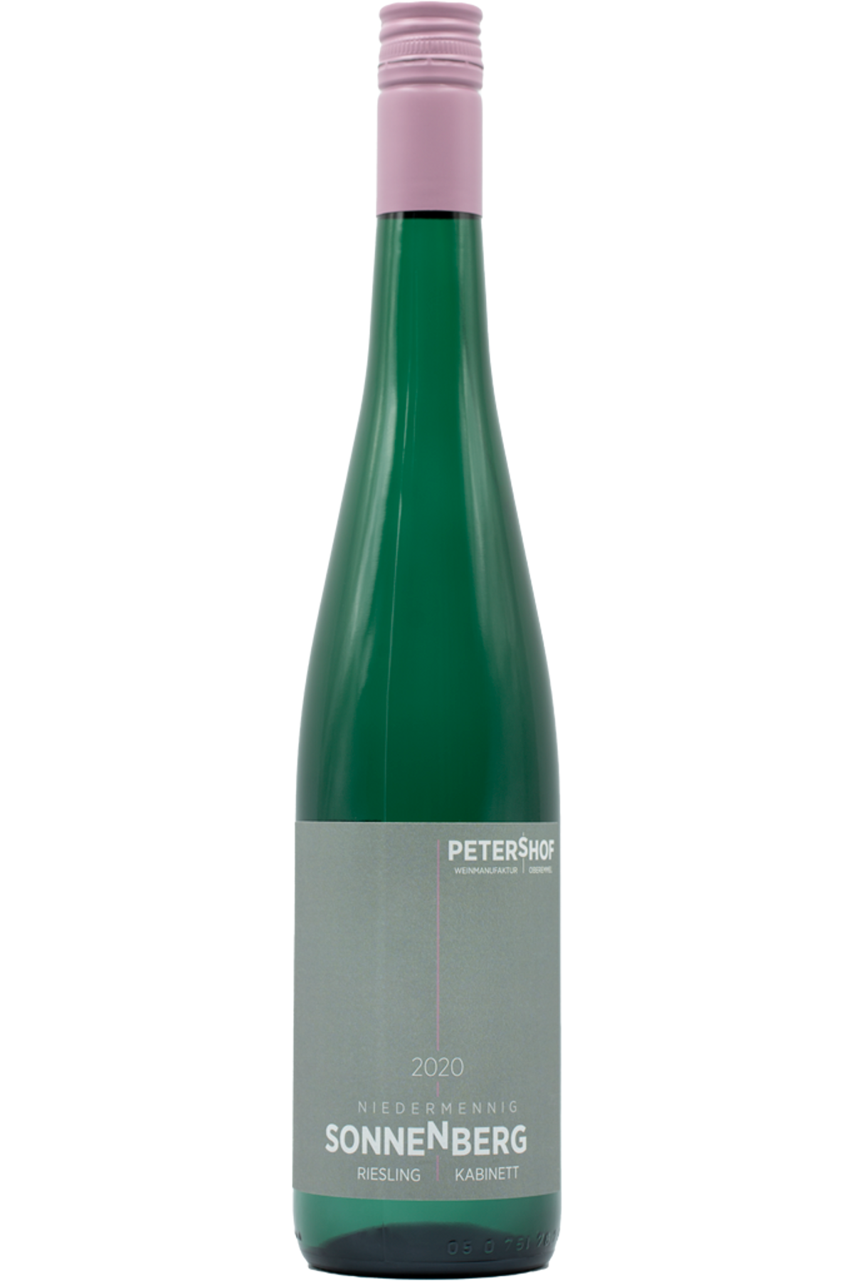 Petershof - Niedermennig Sonnenberg Riesling Kabinett 2020 Magnum – magnum 1,5 liter; billedet viser en almindelig flaske på 75 cl
