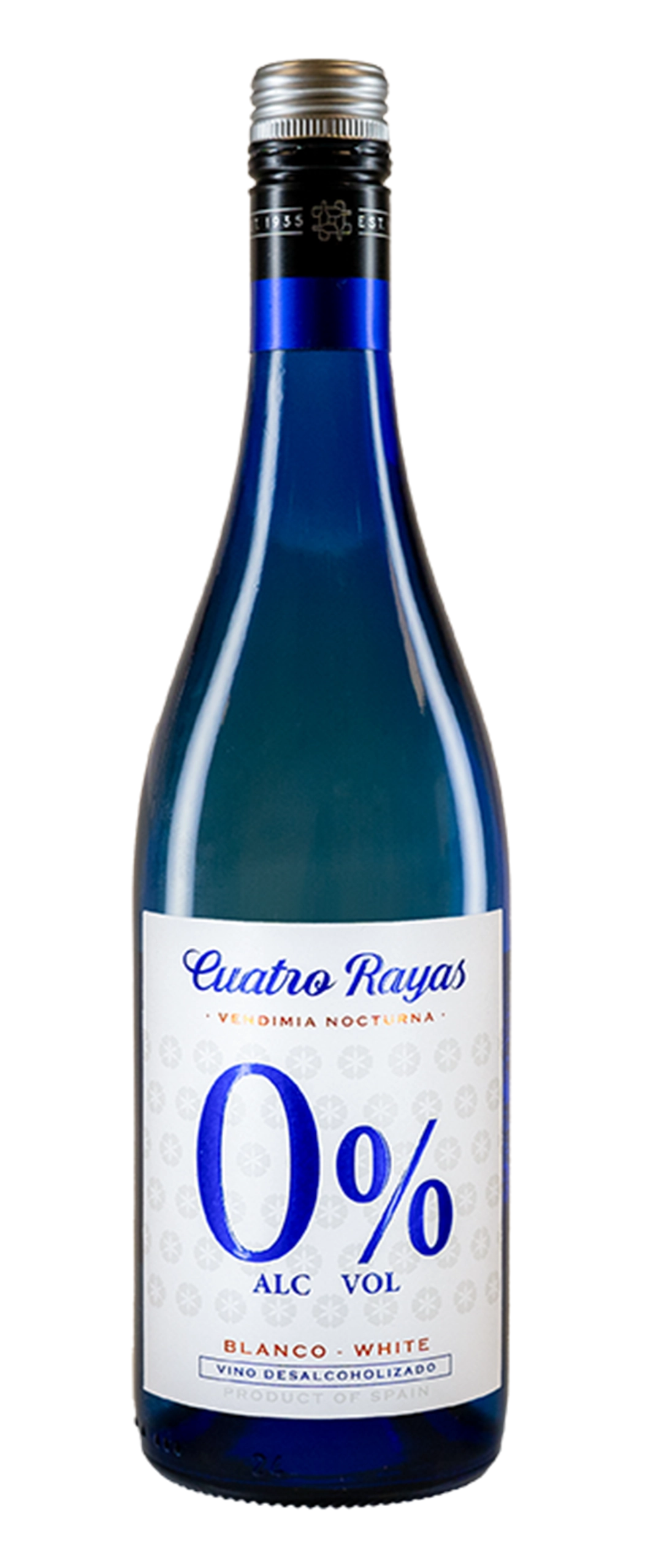 Cuatro Rayas Vendimia Nocturna 0 % – producentens flaskefoto